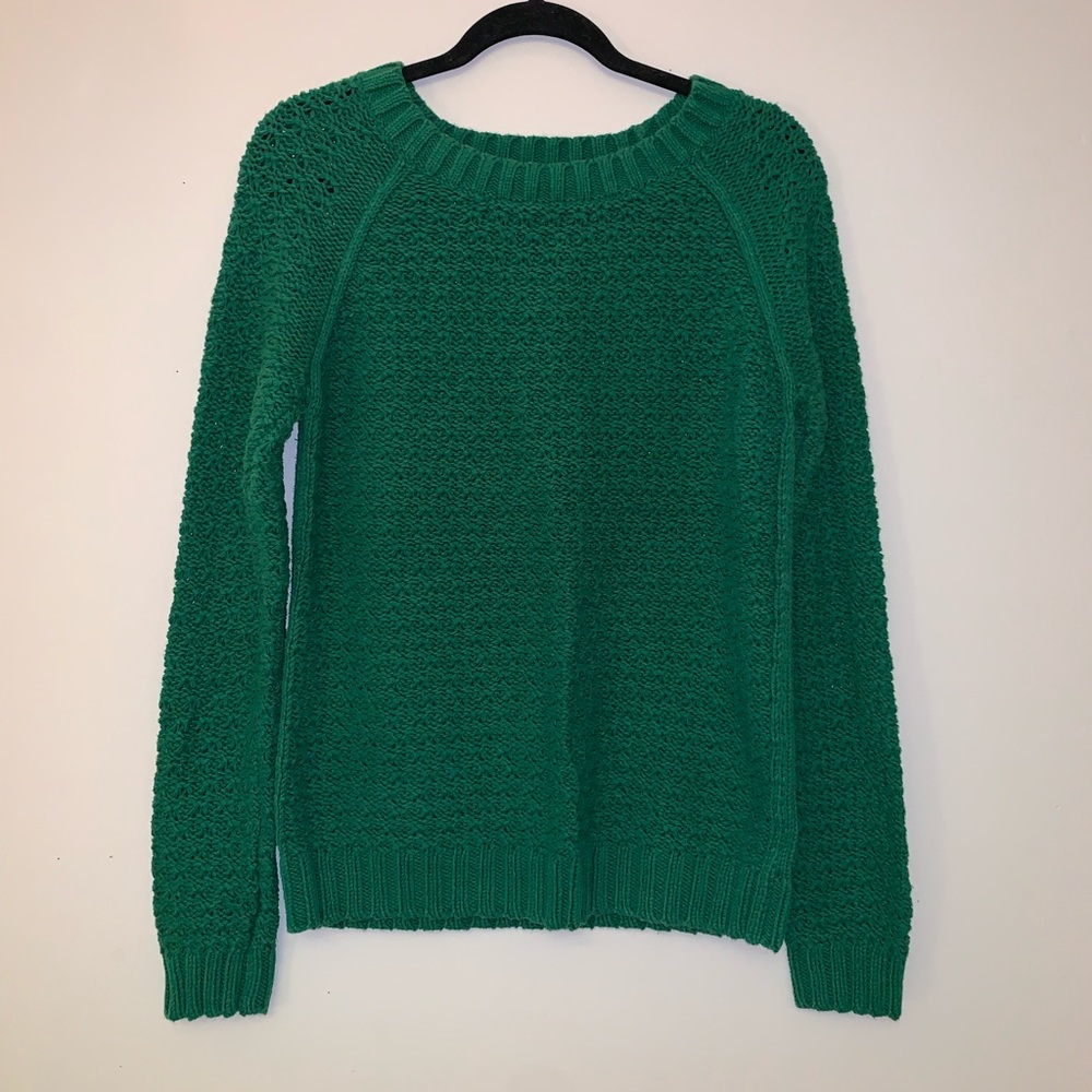 Cable Knit Green Sweater